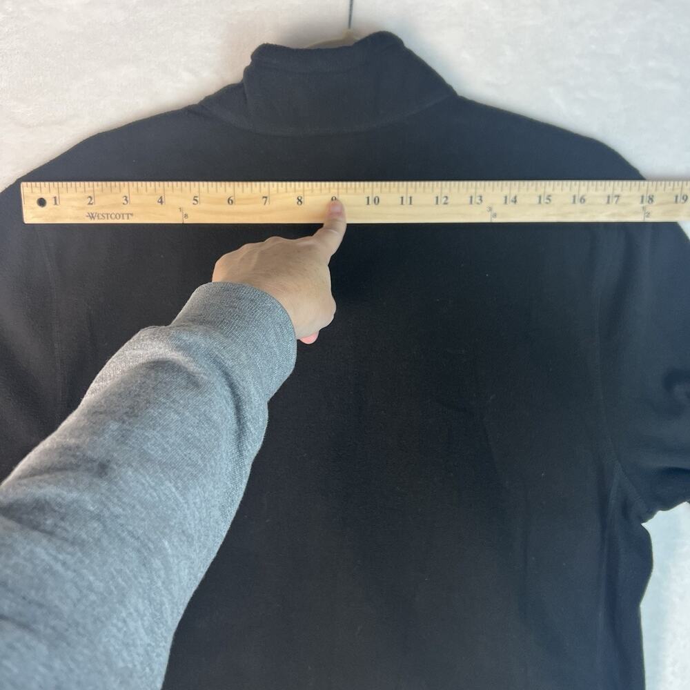 The North Face Men’s M Black Fleece Polyester 1/4 Zip Mock Neck Pullover - Picture 6 of 8